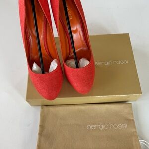 Sergio Rossi Vibrant Red Heels